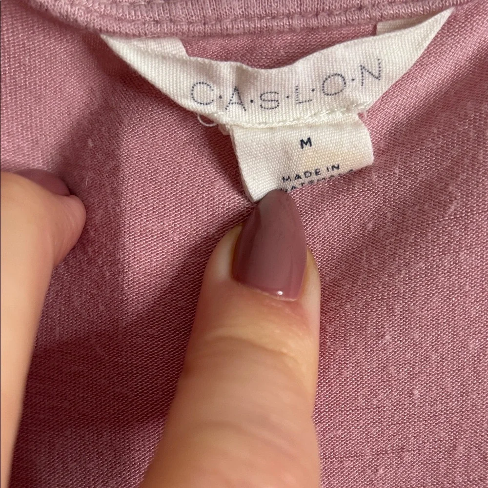 Caslon Dusty Rose Cold-Shoulder Top sz L - Picture 2 of 5
